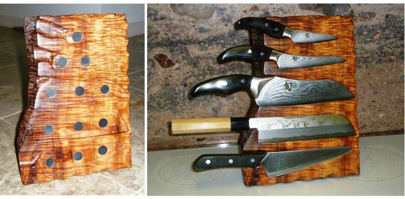 Koa knife holder